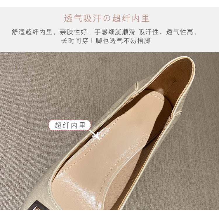 尖头单鞋女2025新款气质金属扣仙女鞋时尚百搭细跟高跟鞋33小码潮详情11