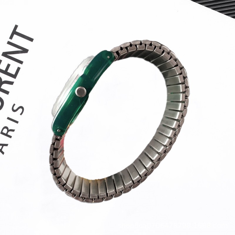 Suitable for swatch stainless steel elastic watch band, frosted silver spring elastic watch band 17mm in stock pic 10