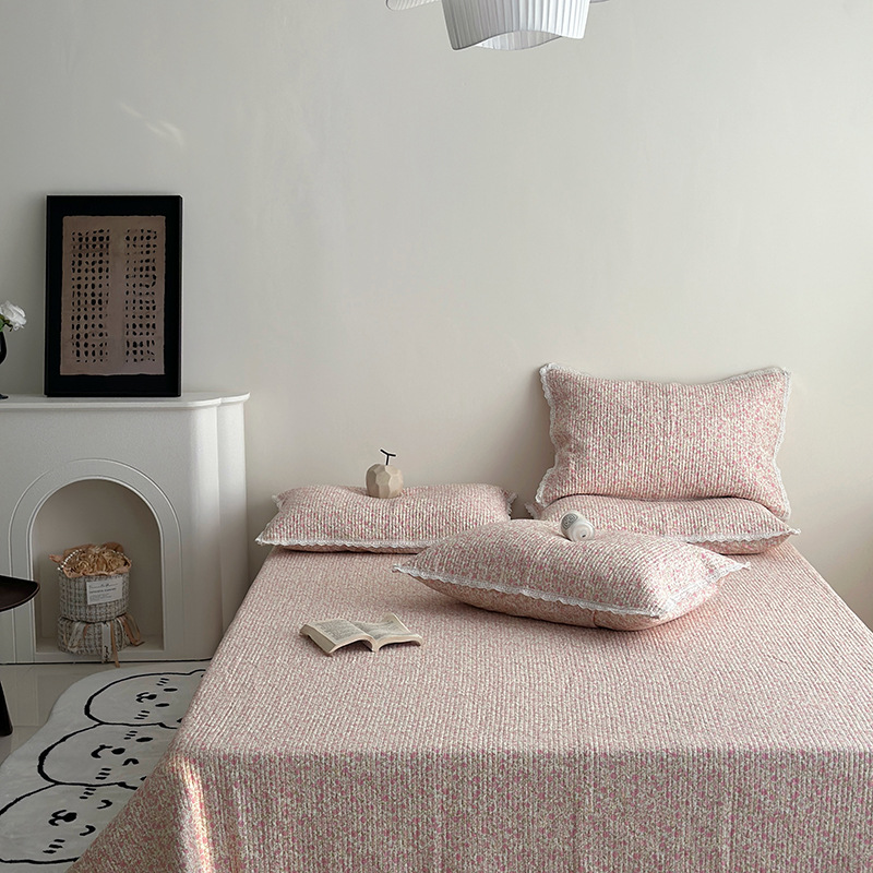 Lisa series, a three-piece set of all-cotton high-temperature sand-washed cotton bed cover, is skin-friendly, breathable and suitable for all seasons pic 64