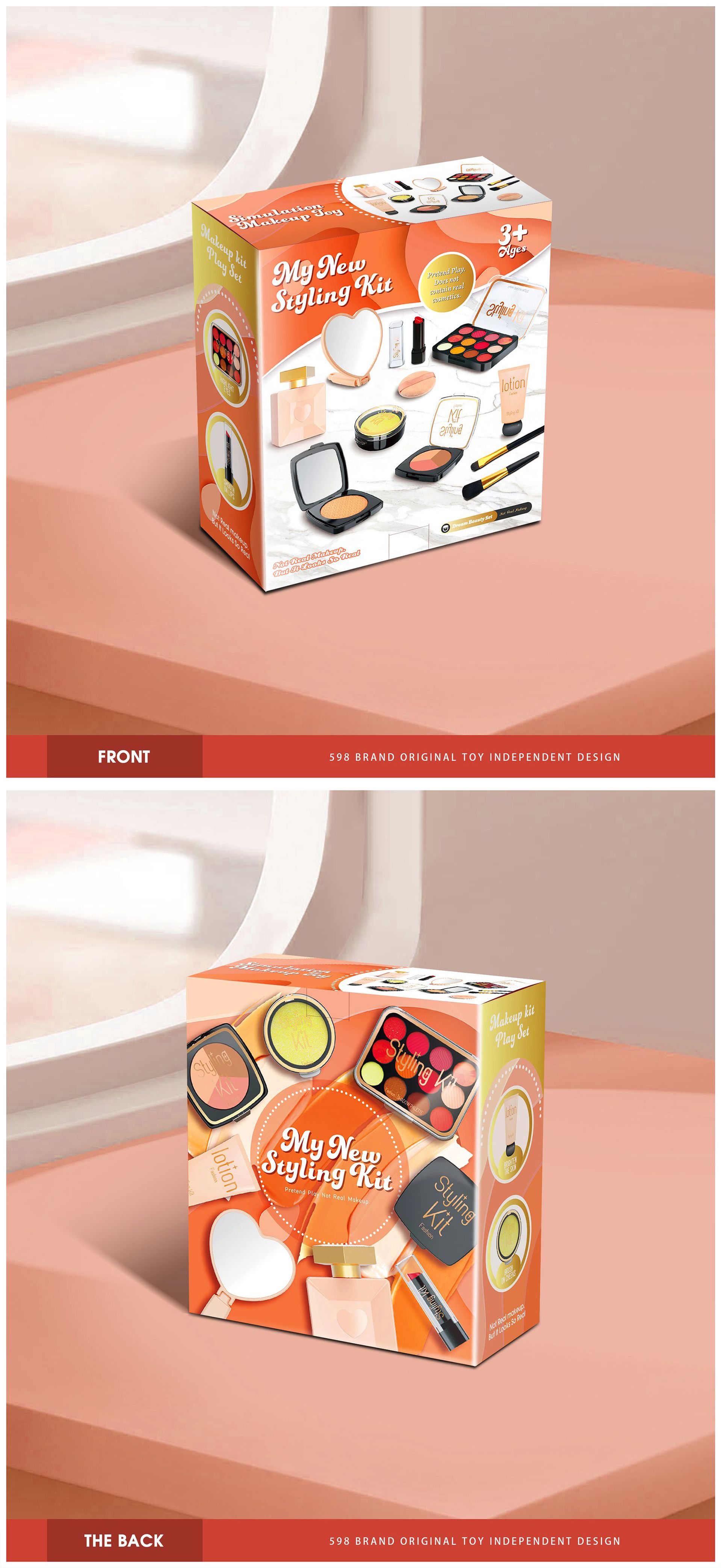 严选跨境新品儿童过家家仿真化妆玩具女孩彩妆套装不可涂抹亚马逊详情32