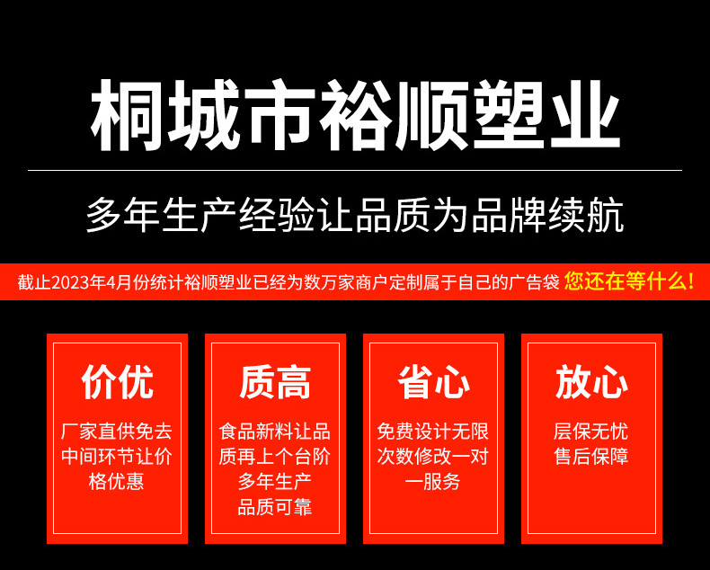 环保可降解塑料袋定制超市购物外卖水果背心袋印logo包装塑料薄膜袋详情1