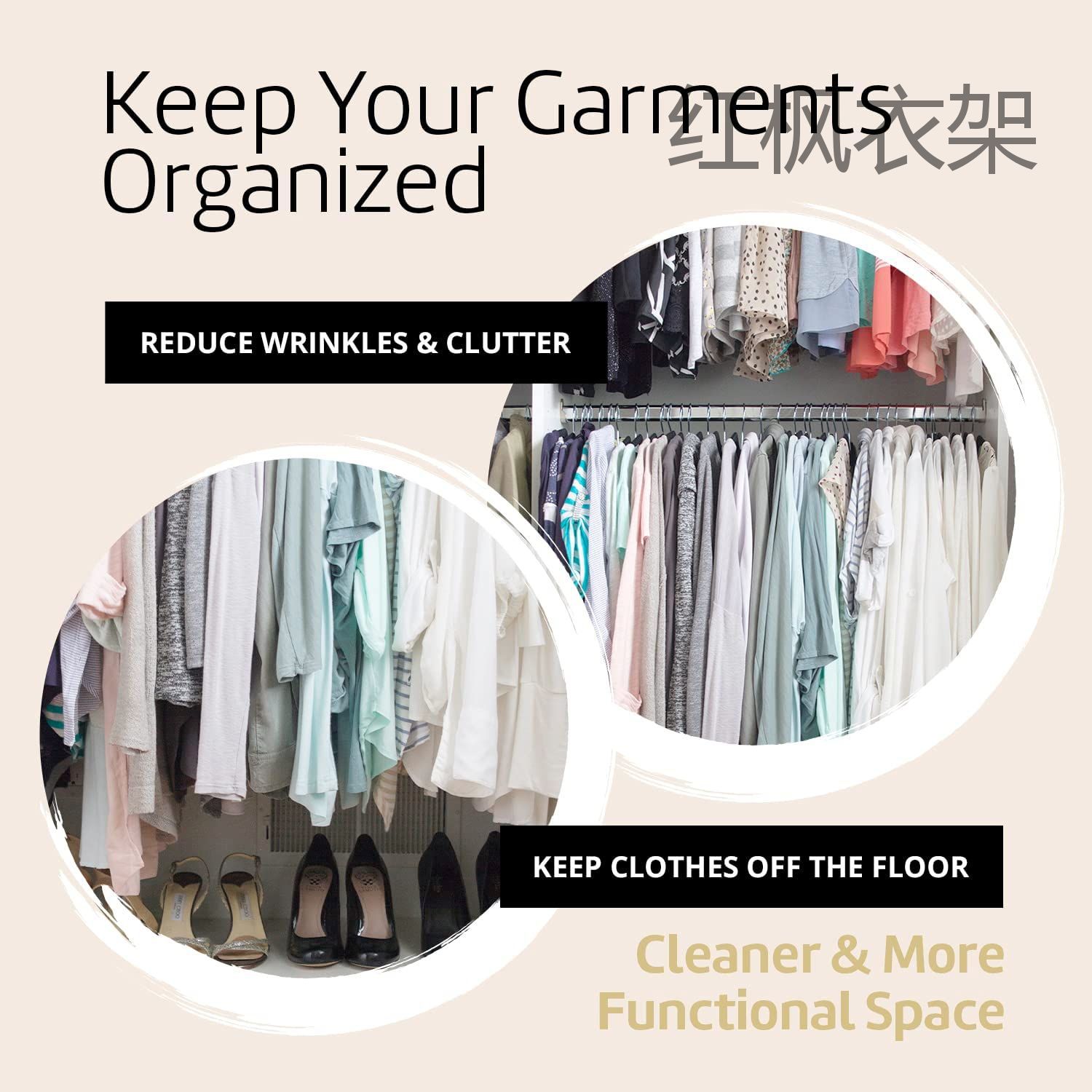 New personalized short-necked hanger that saves vertical space, anti-slip, dry and wet dual-purpose, shorter height, ultra-thin plastic hanger pic 27