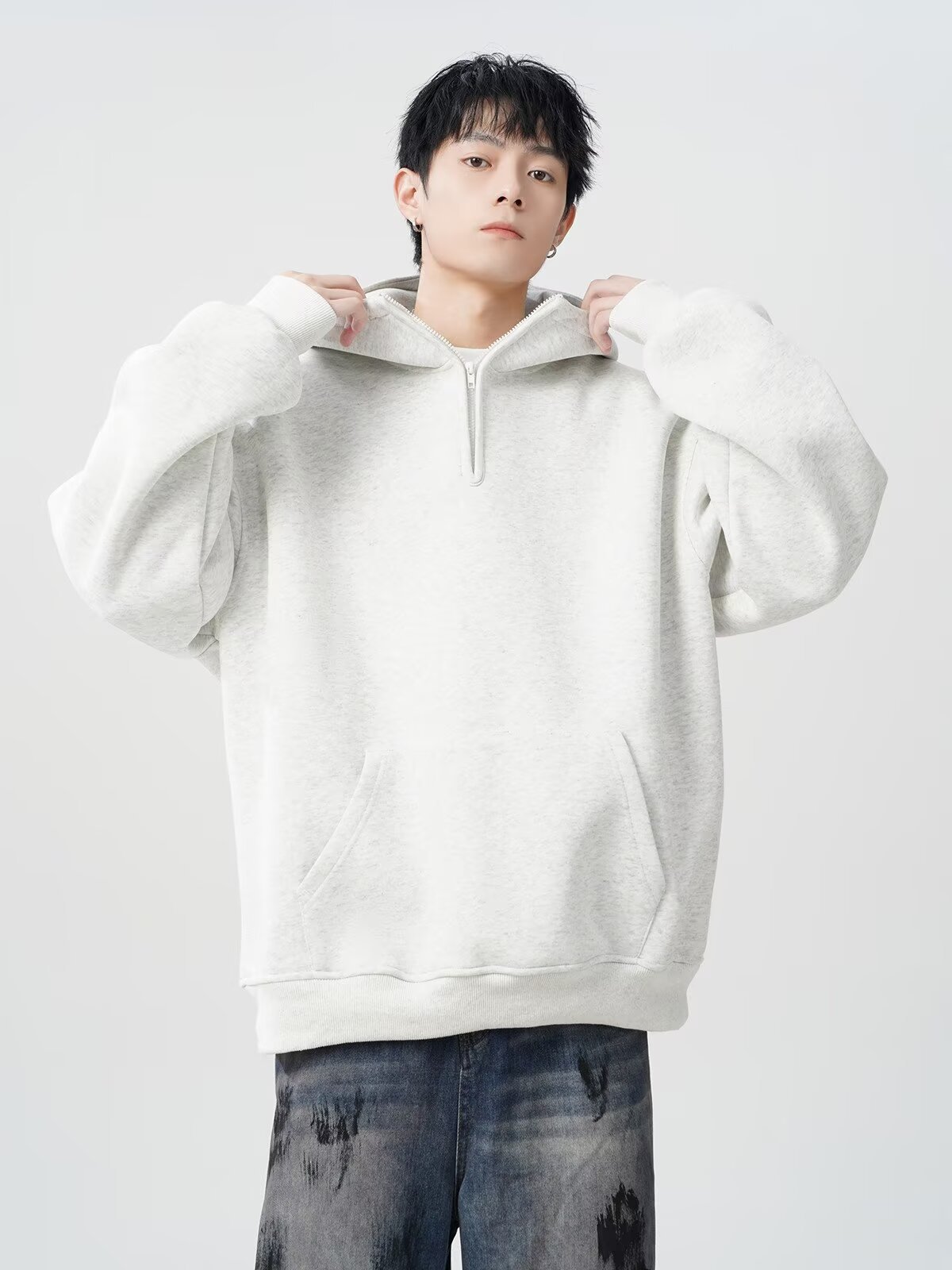  oversize casual versatile top fashion men's hoodie详情18