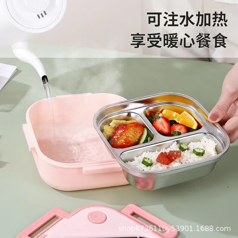 Cross-border ins plastic lunch boxes, student lunch boxes, microwave heating bento boxes, office workers' square lunch boxes with compartments pic 8
