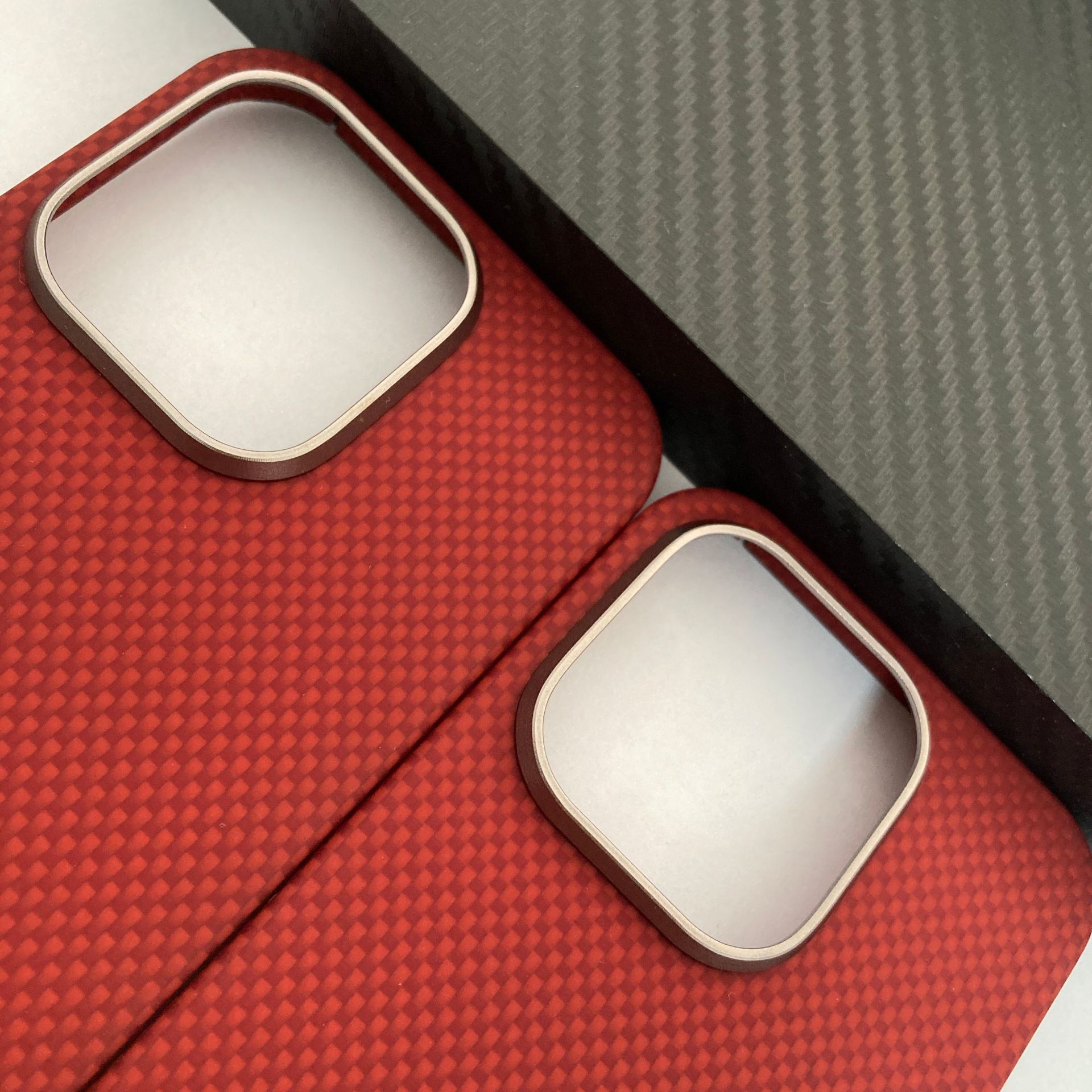 Kevlar China Red is suitable for Apple 15Pro/15Pro X Kevlar aramid fiber material phones pic 16