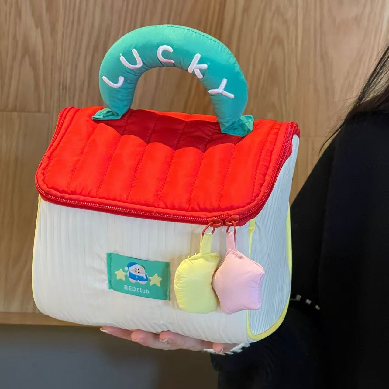 小房子化妆包可爱大容量高颜值手提便携防水旅行收纳包加厚洗漱包详情5