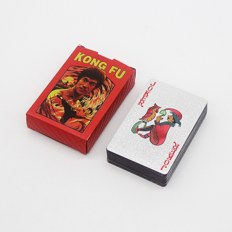 金箔扑克牌功夫李小龙金箔PET防水耐磨扑克桌游扑克现货批发国潮详情1
