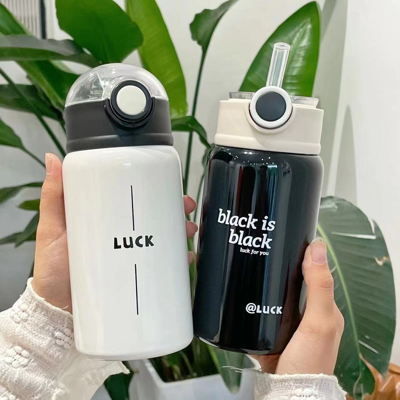 简约保温杯女生吸管杯子ins高颜值网红2025新款大人学生儿童水杯详情7