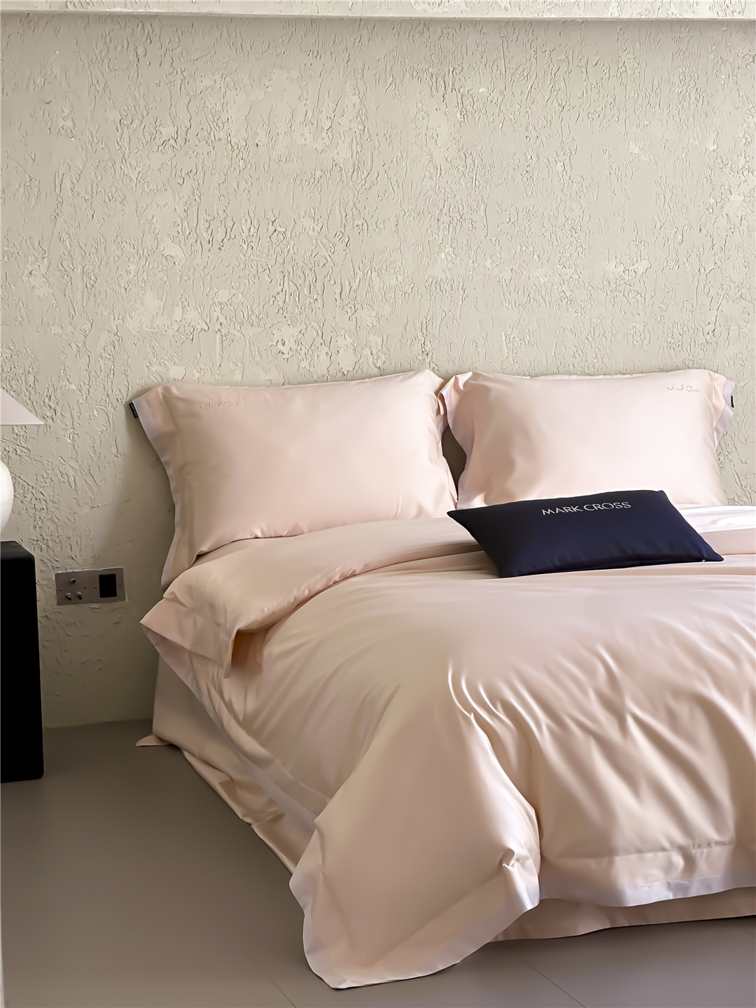 Minimalist style 100-count ultra-fine denier Tencel cotton four-piece set, high-end and silky smooth naked sleeping grade bedding pic 33