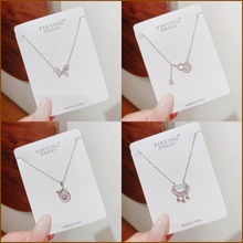 项链饰品女新款2025蝴蝶结鱼尾翅膀锁骨链百搭超长保色女批发新款详情2