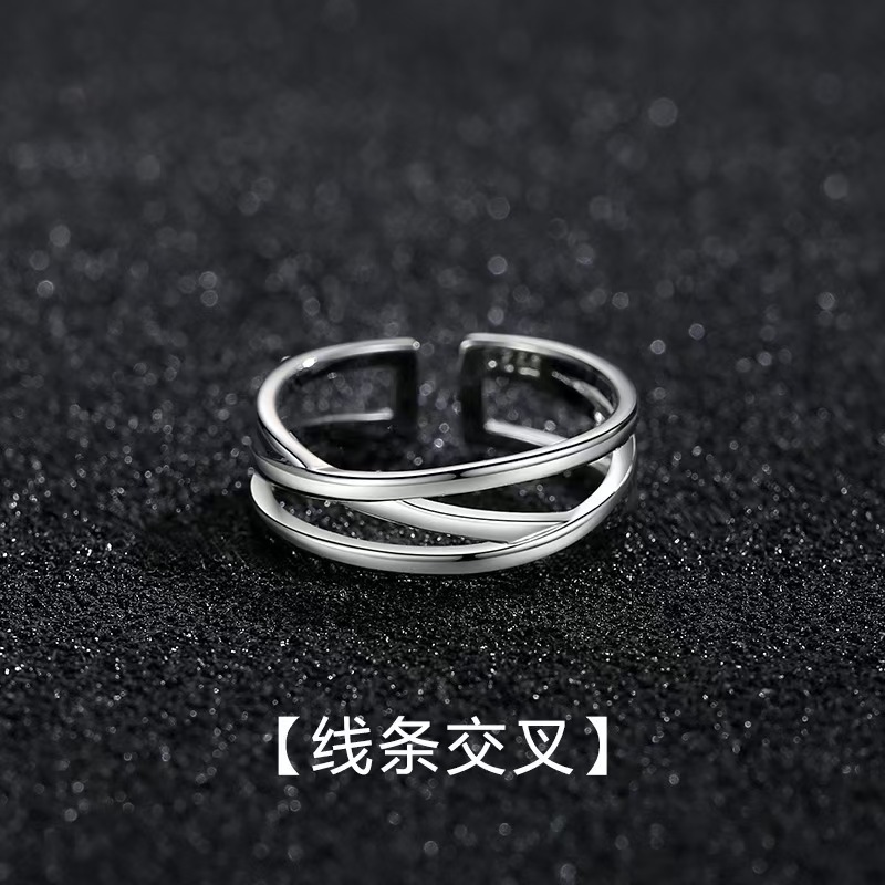 嘻哈食指男士戒指单身戒复古百搭开口指环ins风潮戒指男可调节详情36