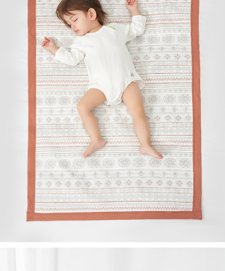 新生婴儿六层纱布软凉席宝宝纯棉大尺寸床单儿童夏季吸汗透气详情5