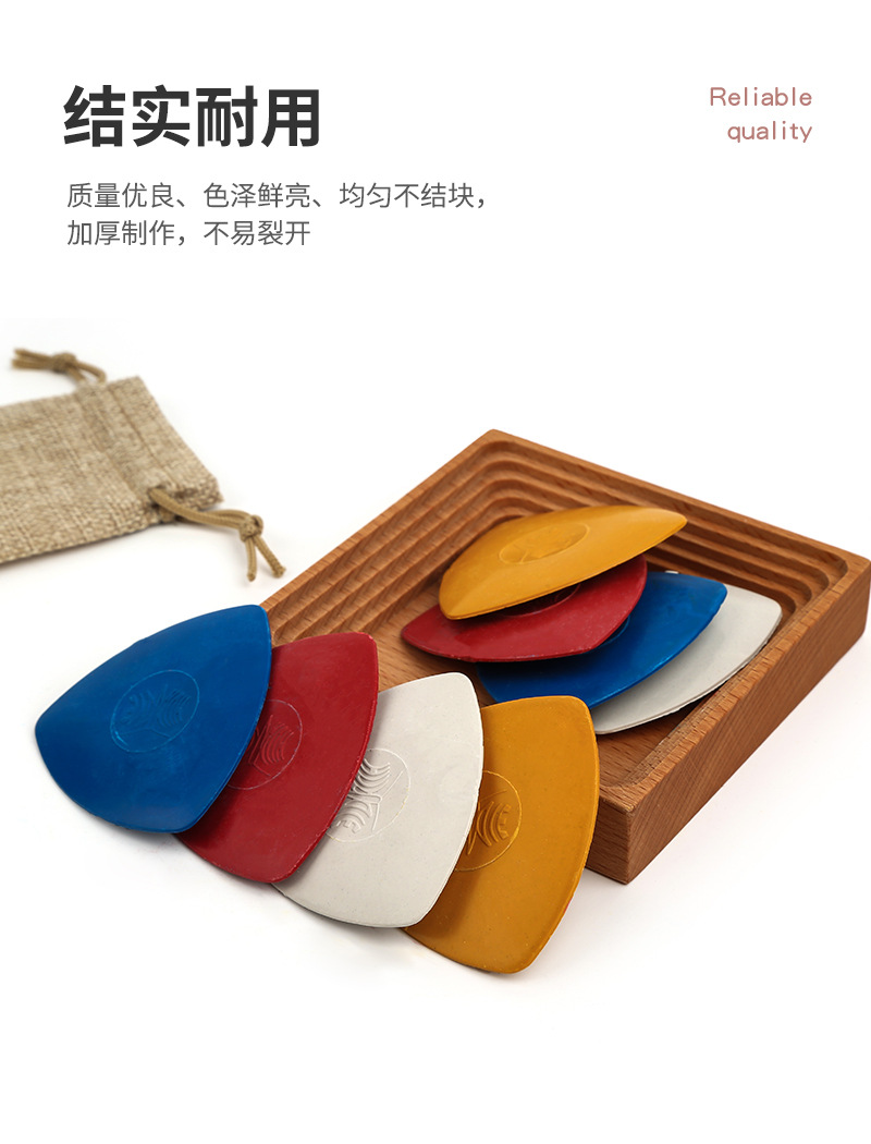 厂家直销画粉服装剪裁隐形划粉彩色三角形硬质画粉制衣画线笔工具详情11
