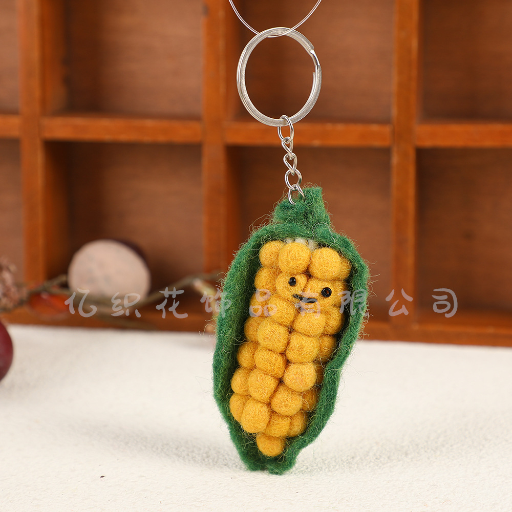 尼泊尔手工羊毛毡成品蔬菜水果面包挂饰萝卜钥匙包挂饰品挂件配饰详情16