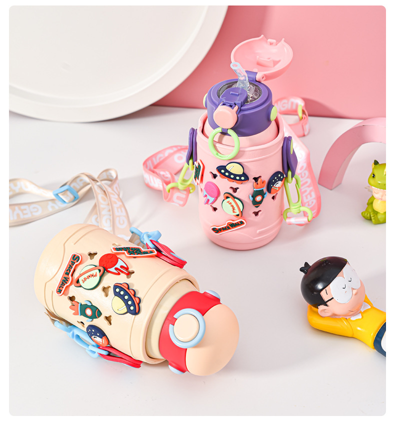 儿童保温杯316食品级不锈钢水壶幼儿园婴儿宝宝外出防摔吸管水杯保温杯详情17