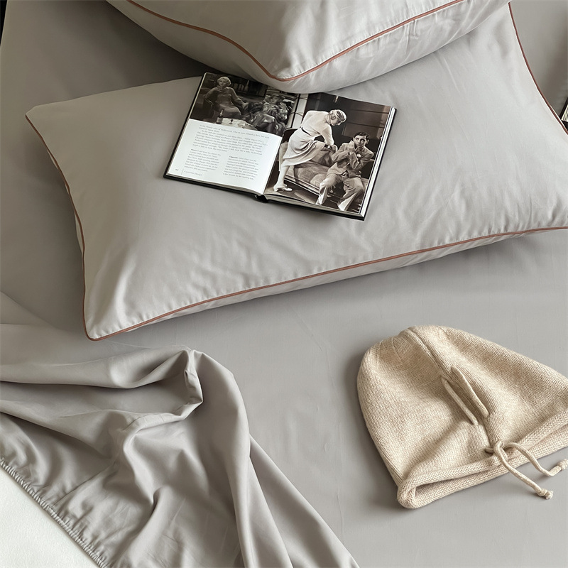 Long-staple cotton single item, all-cotton brushed quilt cover bed, simple pigment color pure cotton autumn and winter 1.8m bedding pic 159