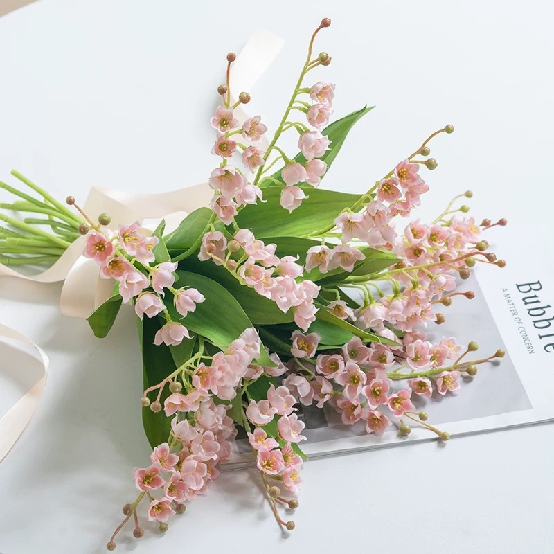 小清新ins风仿真花铃兰花插花手捧花材婚庆风铃假花家居餐桌绢花详情4