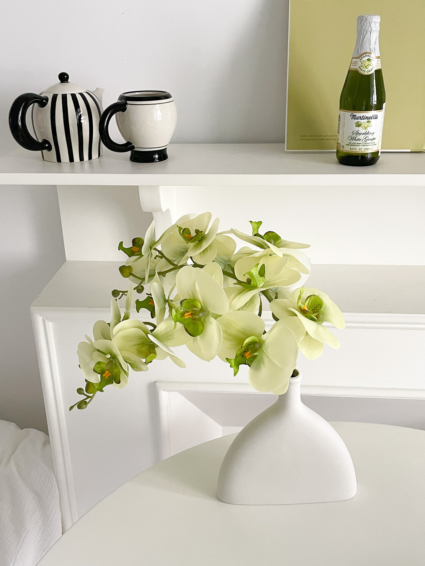 7头9头胶片蝴蝶兰仿真花假花轻奢客厅餐桌玄关摆件婚房布置装饰详情8