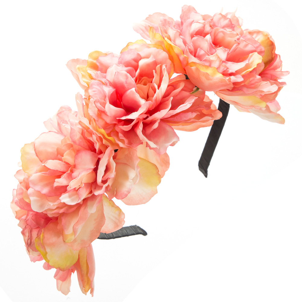 The new Korean version of the three-dimensional simulation rose headband is a fashionable and sweet female hairpin headband. It is an elegant street style and ball hair accessory pic 22