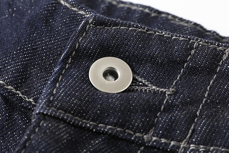 工厂货源A3正确版宽松休闲阔腿牛仔裤复古丹宁原色中高腰详情5