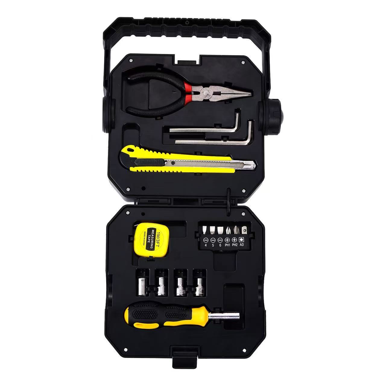 led太阳能手电筒强光爆亮户外充电便携多功能手提探照灯cob工作灯提灯详情1