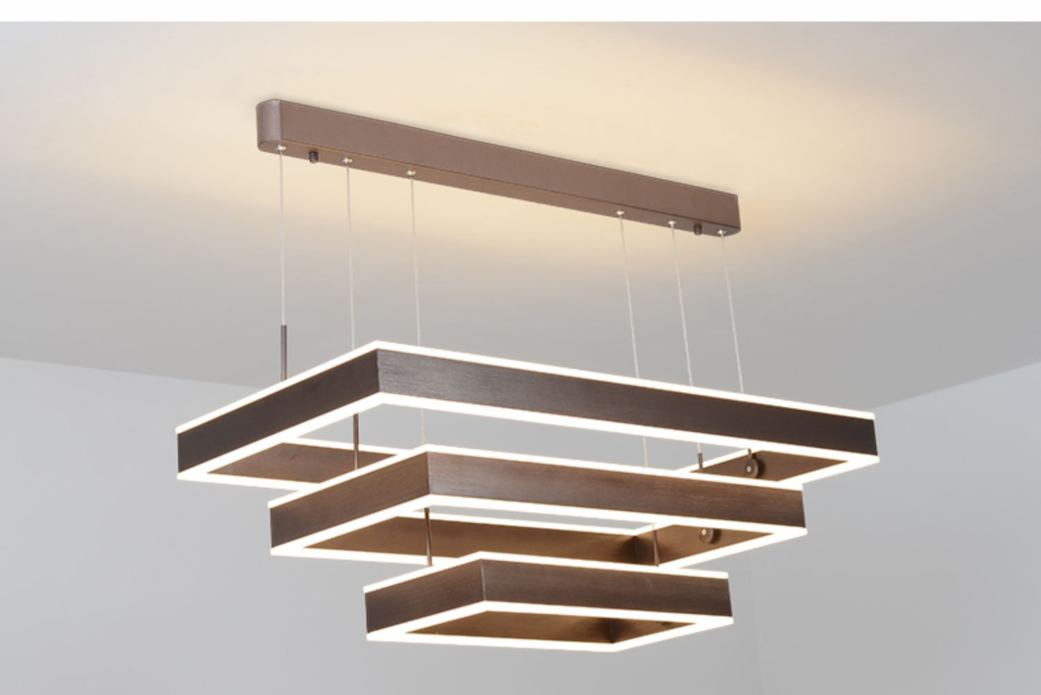 Nordic chandelier LED living room, dining room, postmodern creative, grand and simple bedroom lamp, hall rectangular lamp pic 18