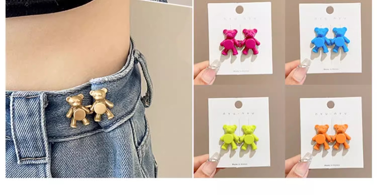 小熊收腰扣牛仔裤腰围收紧神器裤子免缝不硌肉纽扣裤腰大小调节扣详情38