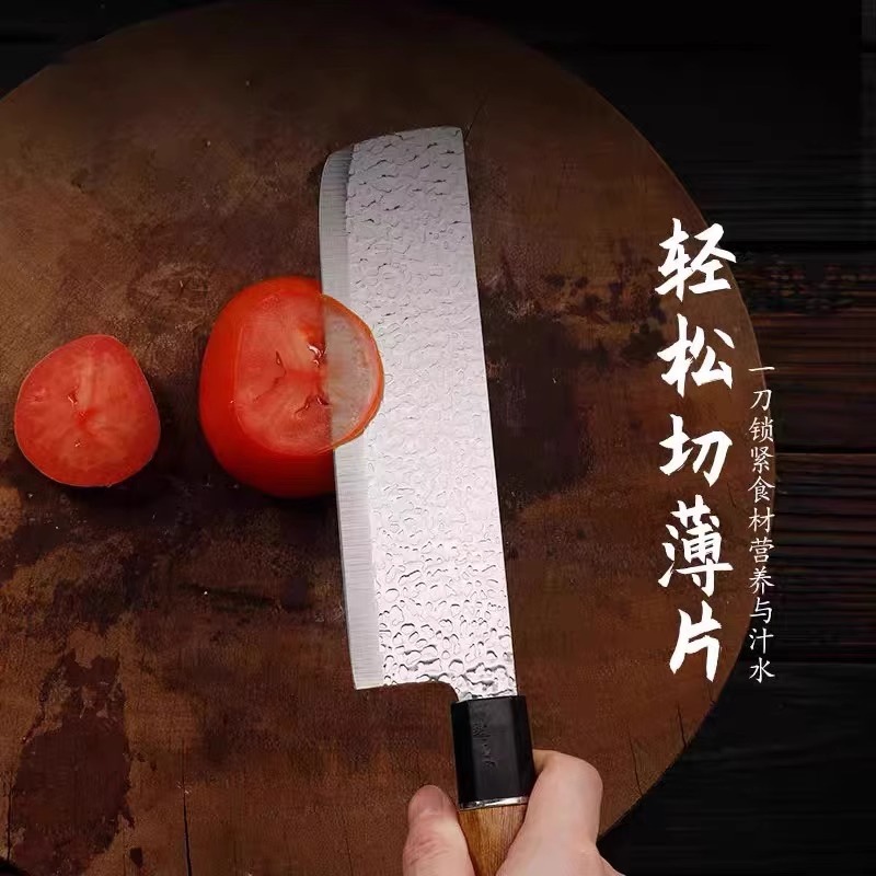 锻打日式锤纹刀手工锻打寿司料理厨刀厨房中性厨师专用刀菜刀锋利详情5