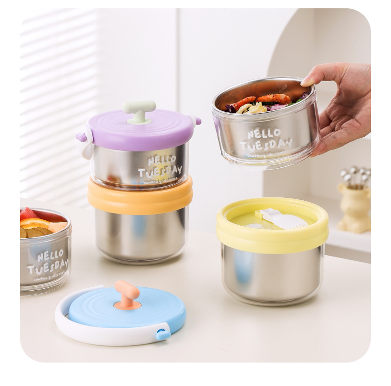 Wholesale of new 304 stainless steel lunch boxes with multi-layer compartments for students and office workers, portable and high-appearance-level lunch boxes pic 15