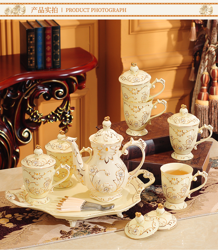 陶瓷咖啡杯子欧式小奢华家用水具茶杯英式下午茶结婚茶具套装陪嫁详情16