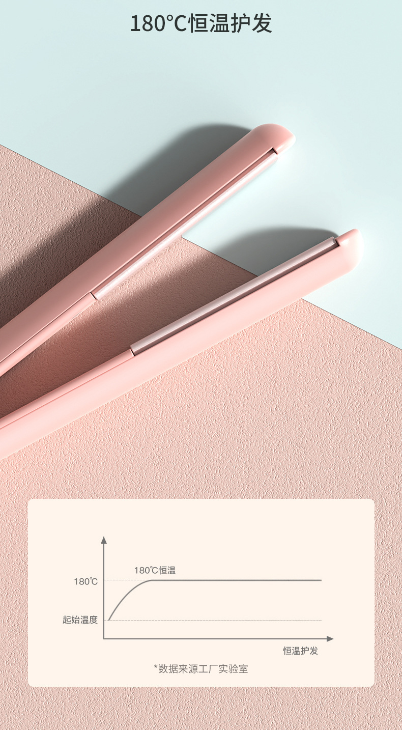 The new mini electric hair straightener for cross-border e-commerce, a dual-purpose hair styling tool for women, a small straight hair straightener, a bangs curling iron, a curling iron and a straightener all-in-one machine pic 11
