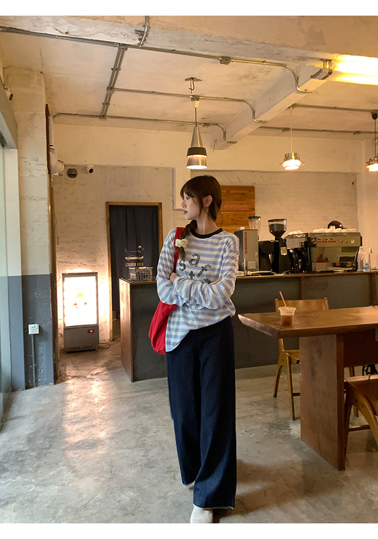 陆小团团复古花边直筒薄牛仔裤2025夏季新款显瘦阔腿小个子裤子女详情56