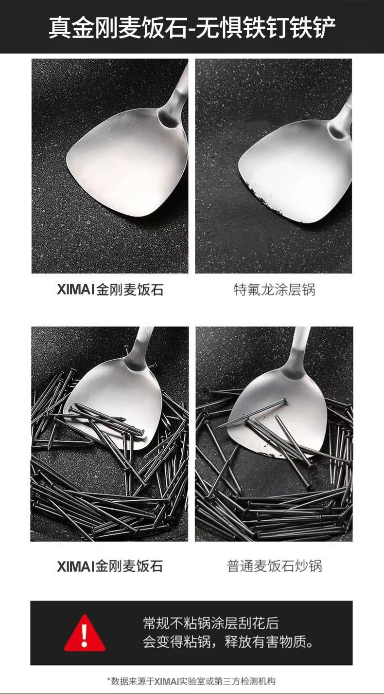 麦饭石不粘锅无涂层锅多功能炒菜锅无烟锅电磁炉燃气通用厨房蒸锅详情9