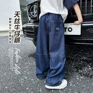 熊猫圆圆渐变男童夏季套装 2024跨境新款儿童短袖二件套织里童装详情10