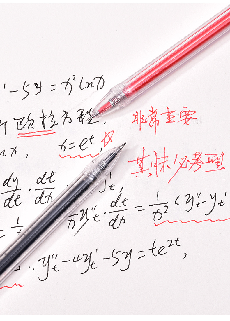 Factory direct supply of WYH072 red and black gel pens from Weiya Hui. Wholesale of transparent gel pens for smooth writing pic 9