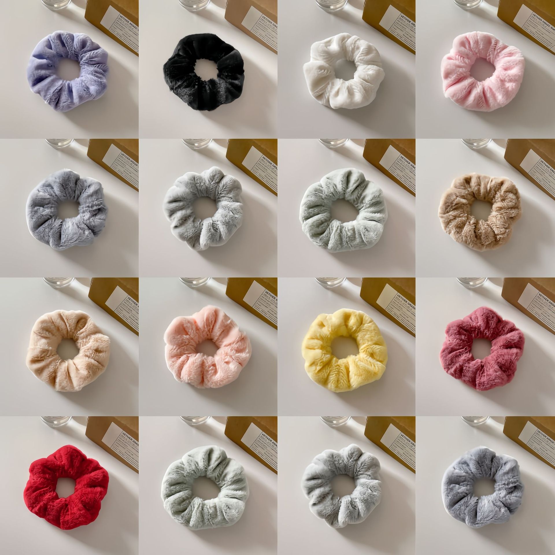 韩版秋冬毛绒大肠发圈女网红猪大肠发绳橡皮筋头饰发饰品头带详情7