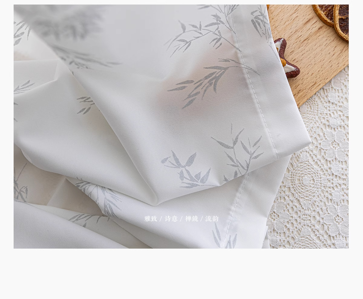 竹子新中式纱帘透光不透人窗帘阳台中式禅意古风窗纱隔热防晒印花详情28