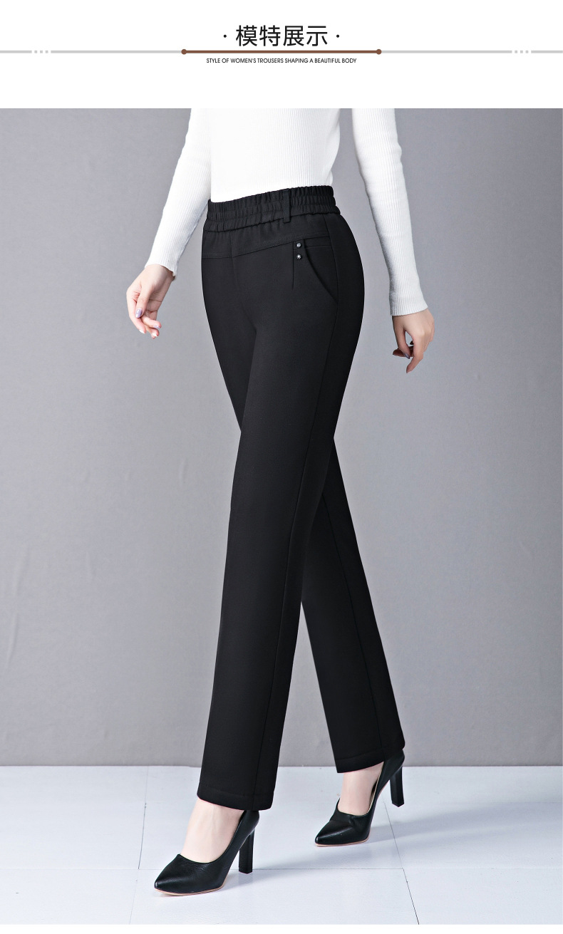 Middle-aged and elderly mothers should wear loose, large-sized white duck down and thick cotton pants with knee pads for winter outerwear pic 13