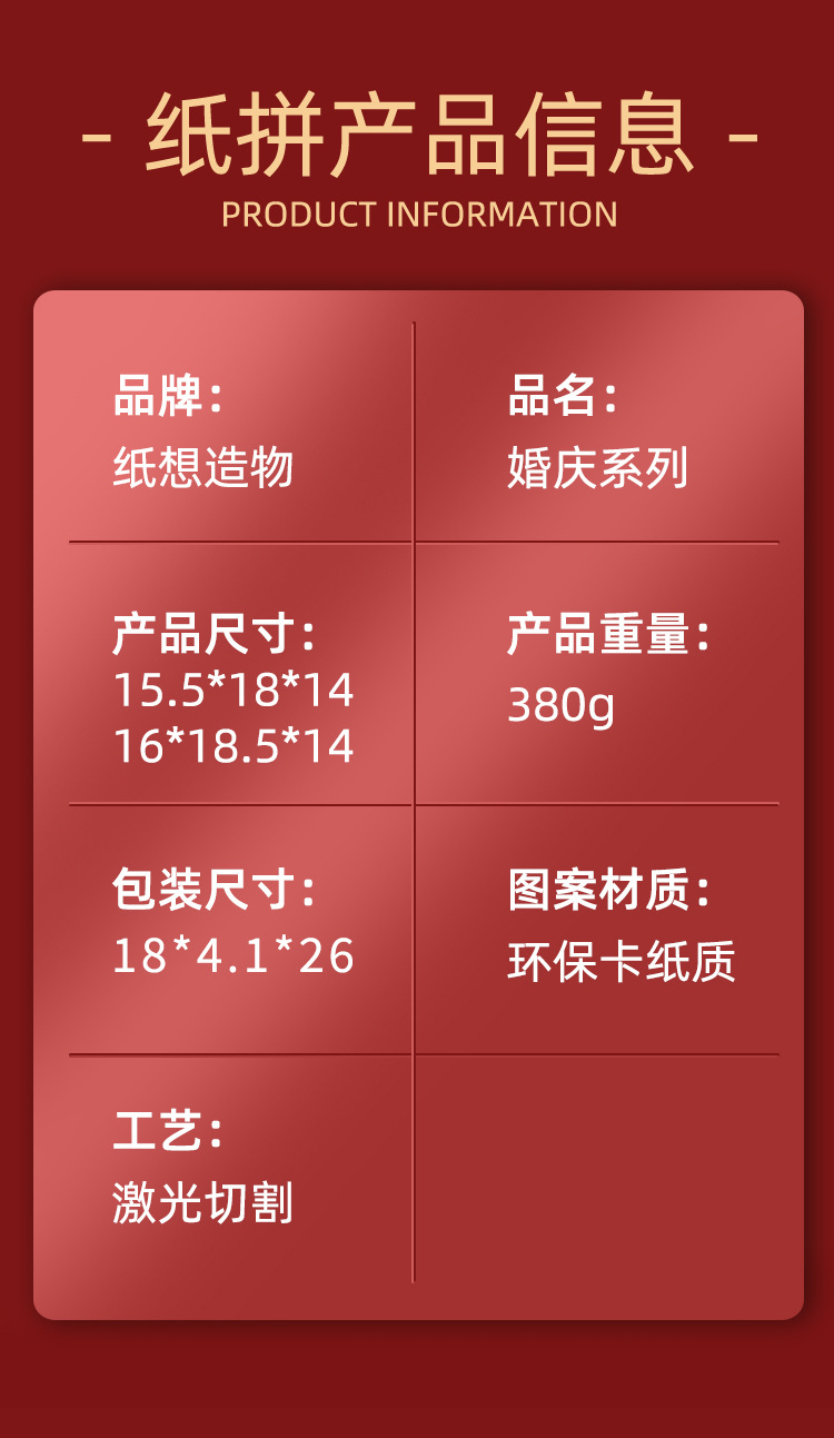 婚庆系列卡通新人形象结婚礼盒套装 pic 8