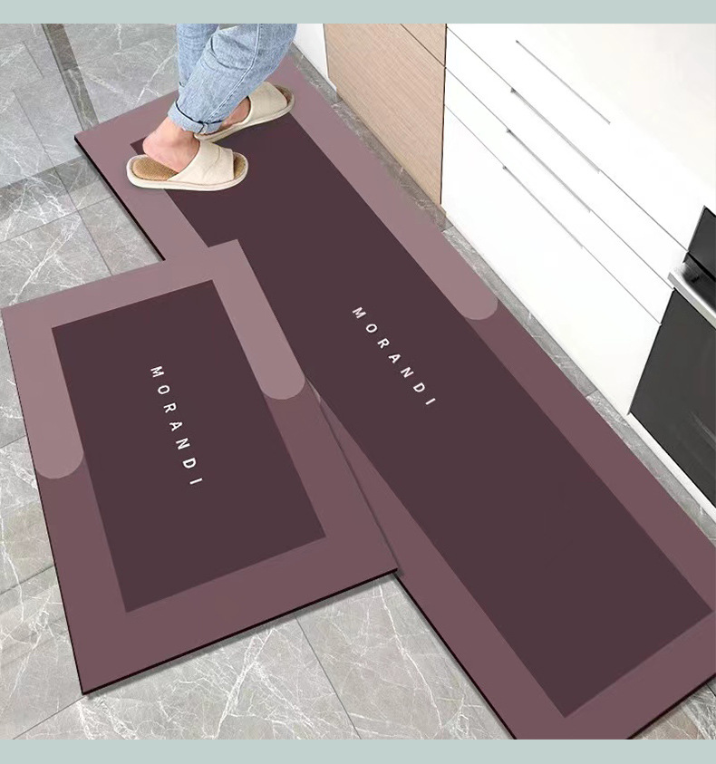 硅藻泥厨房地垫防滑防油吸水垫门口耐脏脚垫防水家用免洗可擦地毯详情11