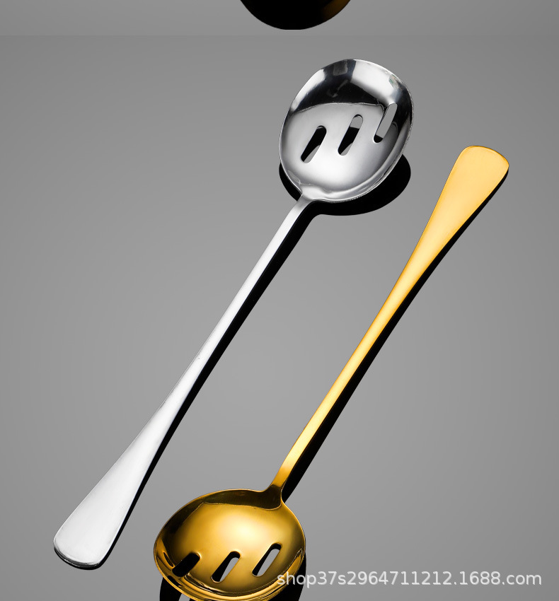 跨境410不锈钢加长沙拉勺沙拉叉酒店餐厅大号沙律勺叉公用勺叉详情9