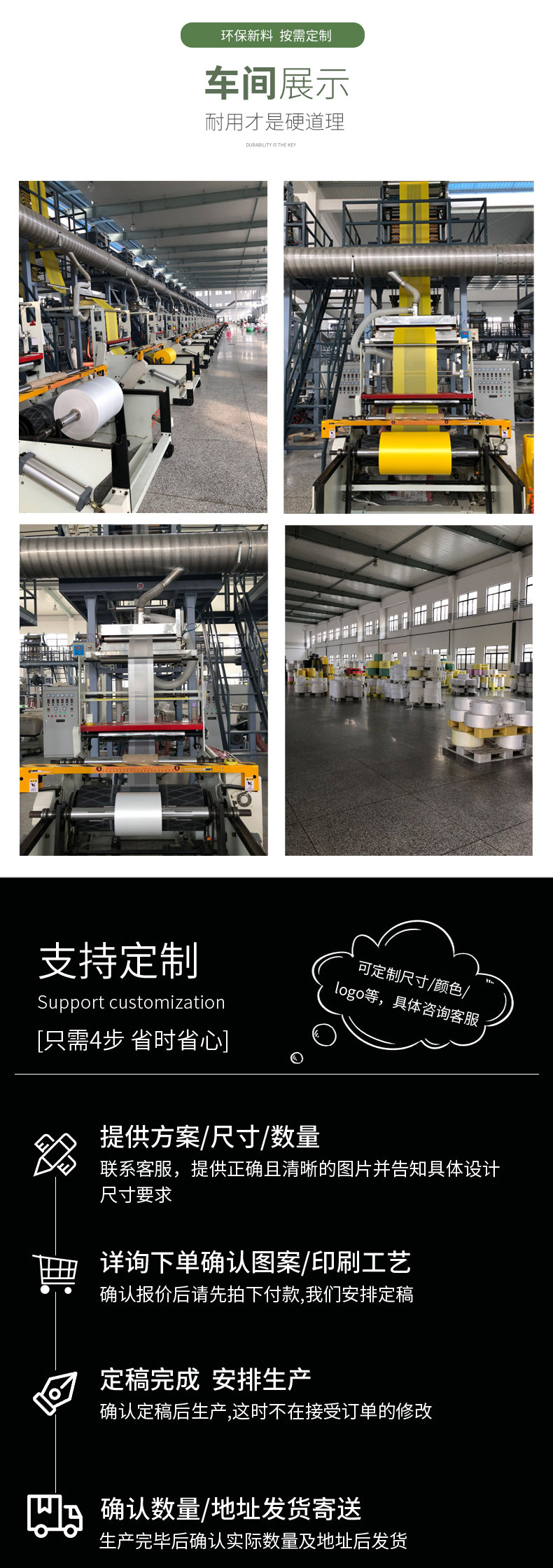 四指袋塑料手提袋服装礼品化妆品平口包装袋图文店医院眼镜店购物袋详情6