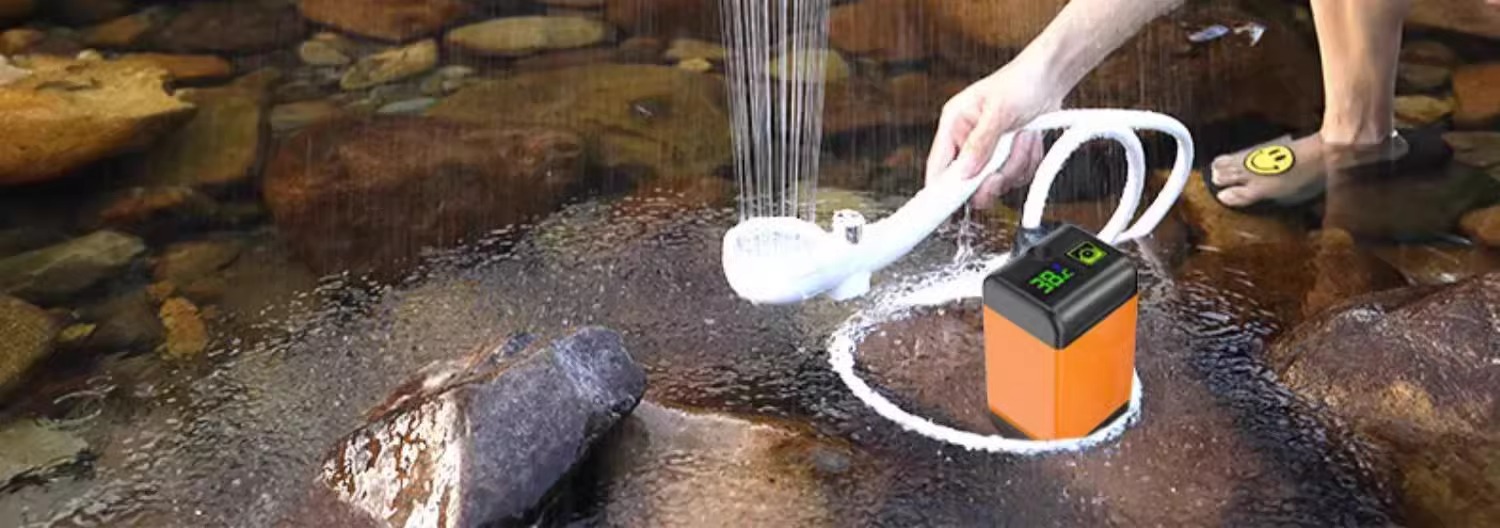 Outdoor simple electric shower, rural household charging self-priming, portable large shower head for dormitories, suitable for bathing on construction sites pic 25