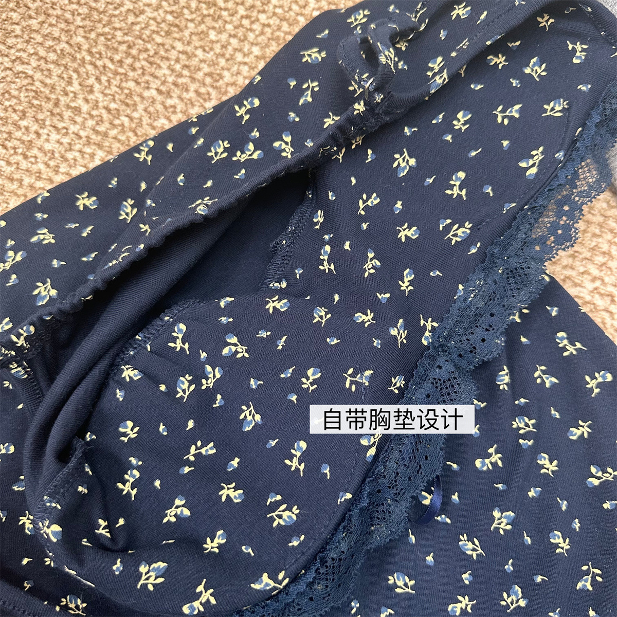 北海花园碎花吊带连衣裙女夏吊带裙百搭辣妹设计感法式小个子裙子详情16