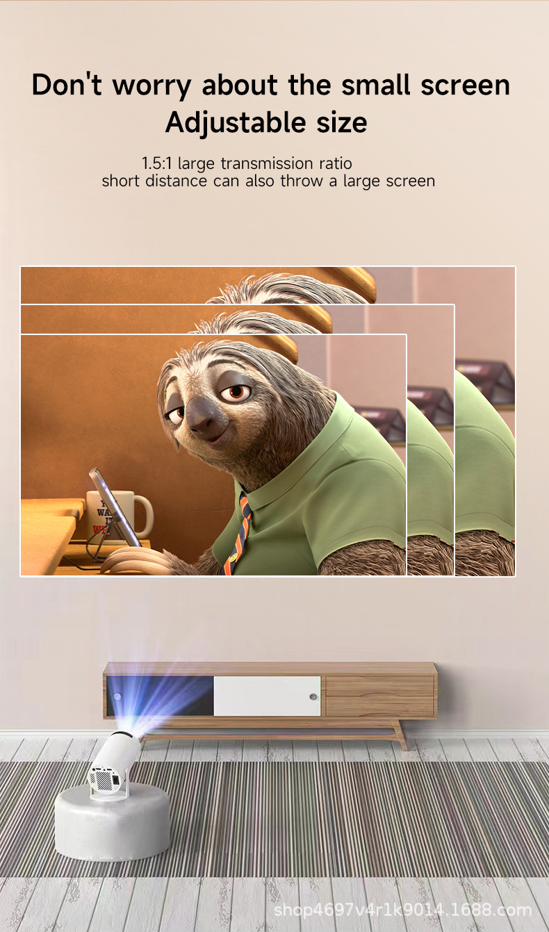 跨境HY300爆款海外PRO炮筒5G智能云台投影仪安卓同屏高清4K投影机详情15