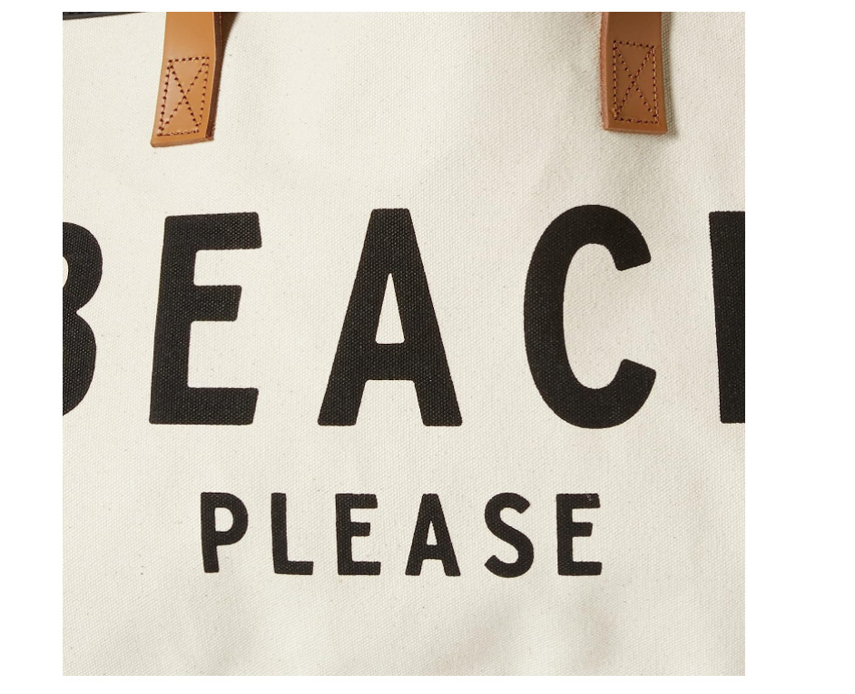 跨境热销亚马逊沙滩包女士手提野餐包户外字母购物袋单肩包工厂直详情4