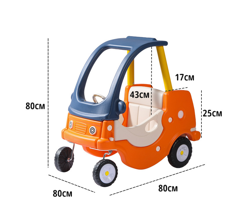 塑料滑行玩具车淘气堡消防公主车宝宝学步滑板车四轮助力小房详情26