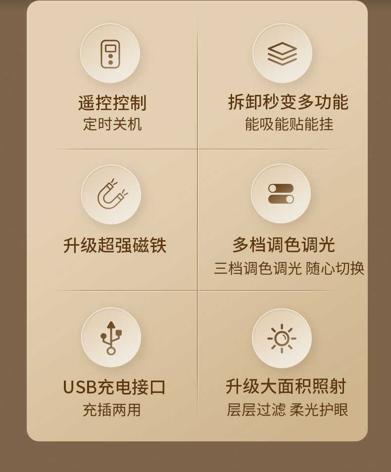 Dormitory charging magnetic reading lamp, student dormitory lamp, desk lamp, eye-protecting study LED cool lamp pic 14