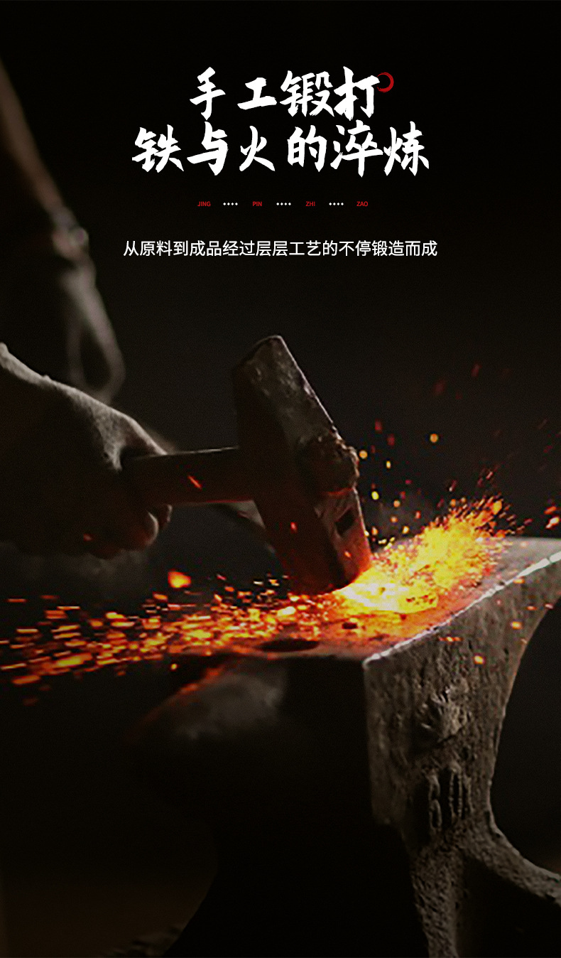 不锈钢剔骨刀杀猪刀分割刀尖刀厨师多用刀屠宰小刀削骨刀割肉刀具详情6