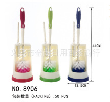 Bathroom double-brush head with base toilet brush set, plastic long-handled toilet brush, bathroom brush, toilet cleaning brush pic 4